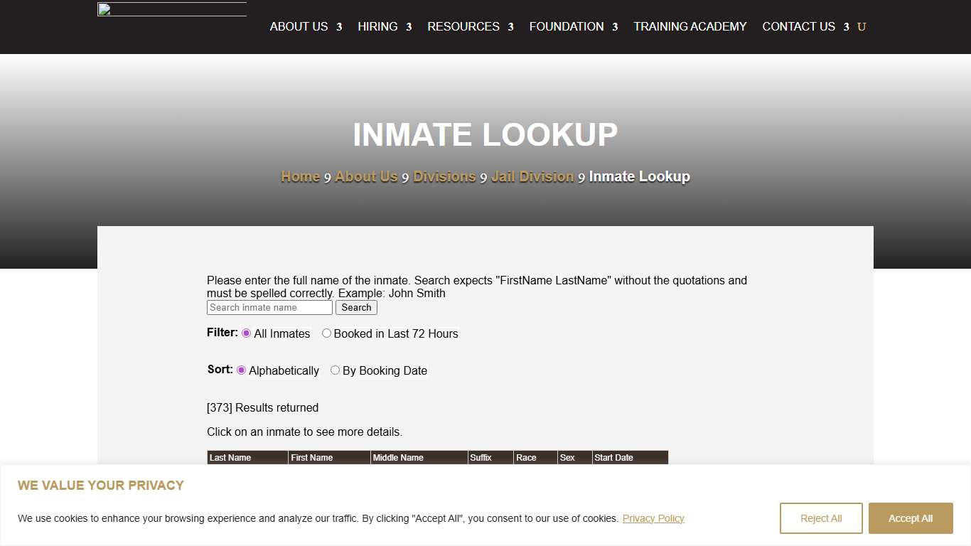 Inmate Lookup - Fayette Sheriff's Office